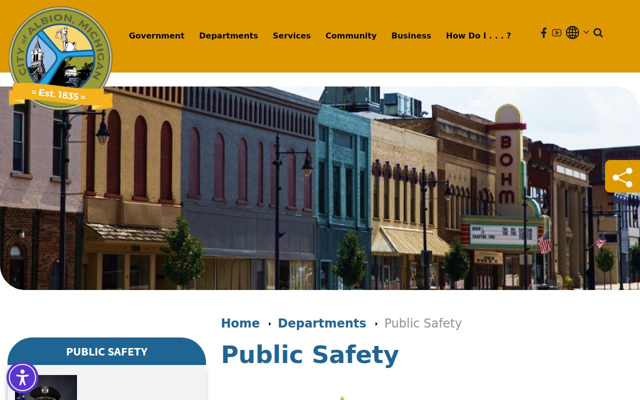 Albion criminal records Department of Public Safety source