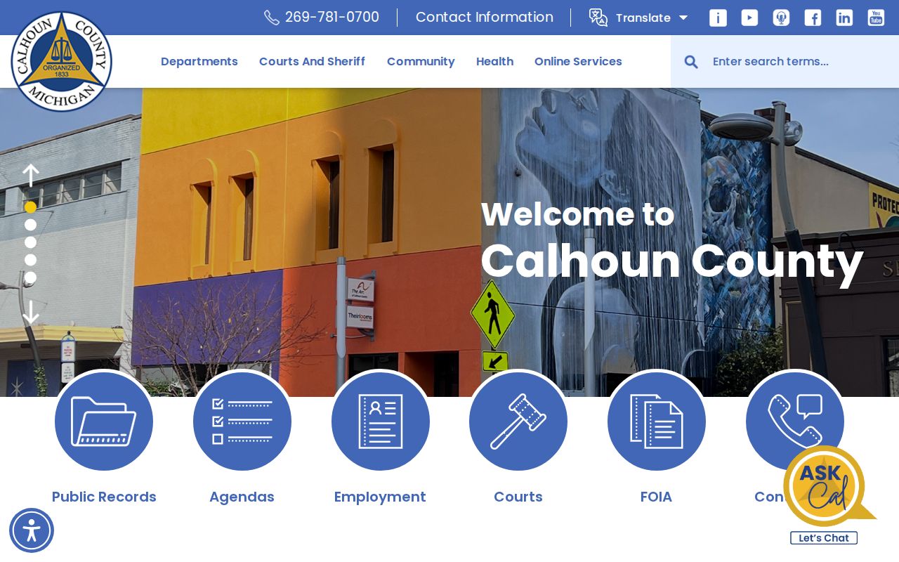 Calhoun County criminal records government offices